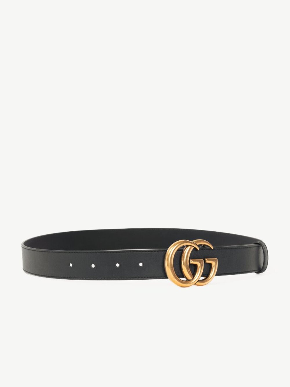 Gucci GG Marmont Black Leather Belt